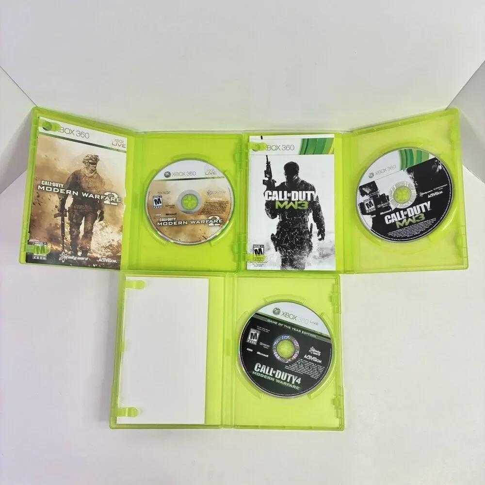 Call of Duty Xbox360 6 game lot: CoD4:MW, WaW, MW2, Black Ops, MW3, Ghosts